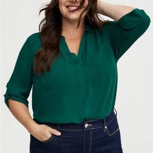 Torrid Dark Green Blouse for Women